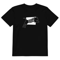 Tiger Teigr Organic Cotton Kids T-shirt Black Welsh