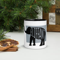 Elephant Eliffant Mug with Colour Inside Welsh