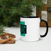 Ambulance Ambiwlans White Mug with Colour Inside