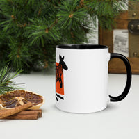 Kangaroo Cangarŵ White Mug with Colour Inside