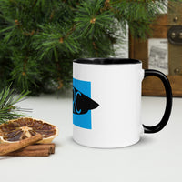 Shark Siarc Mug with Colour Inside Welsh