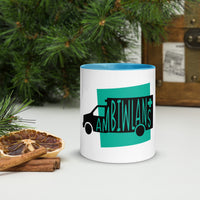 Ambulance Ambiwlans White Mug with Colour Inside