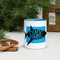 Shark Siarc Mug with Colour Inside Welsh