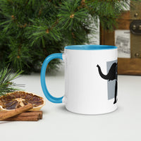 Elephant Eliffant Mug with Colour Inside Welsh