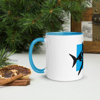Shark Siarc Mug with Colour Inside Welsh