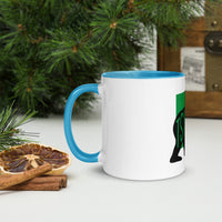 Chimpanzee Tsimpansî Mug with Colour Inside Welsh