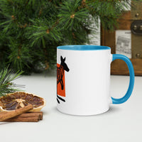 Kangaroo Cangarŵ White Mug with Colour Inside