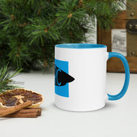 Shark Siarc Mug with Colour Inside Welsh
