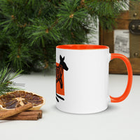 Kangaroo Cangarŵ White Mug with Colour Inside