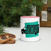 Ambulance Ambiwlans White Mug with Colour Inside