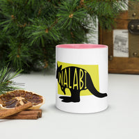 Wallaby Walabi Mug with Colour Inside