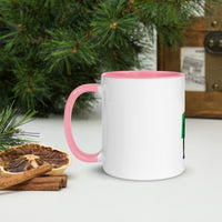 Giraffe Jiráff White Mug with Colour Inside