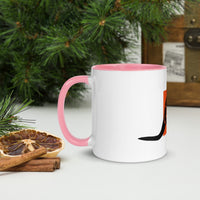 Kangaroo Cangarŵ White Mug with Colour Inside