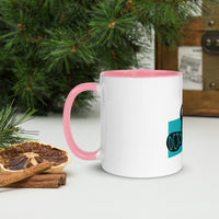 Octopus Octopws Mug with Colour Inside Welsh