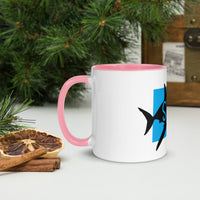 Shark Siarc Mug with Colour Inside Welsh