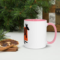 Kangaroo Cangarŵ White Mug with Colour Inside