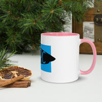 Shark Siarc Mug with Colour Inside Welsh