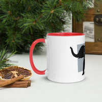 Elephant Eliffant Mug with Colour Inside Welsh