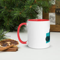 Octopus Octopws Mug with Colour Inside Welsh