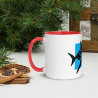 Shark Siarc Mug with Colour Inside Welsh