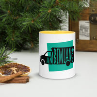 Ambulance Ambiwlans White Mug with Colour Inside