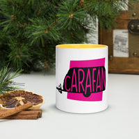 Caravan Carafan White Mug with Colour Inside