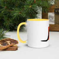 Kangaroo Cangarŵ White Mug with Colour Inside