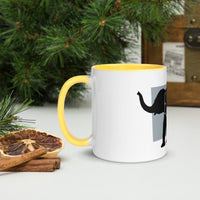 Elephant Eliffant Mug with Colour Inside Welsh