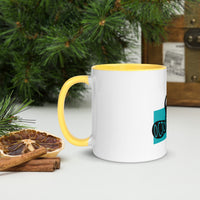 Octopus Octopws Mug with Colour Inside Welsh