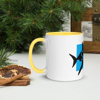 Shark Siarc Mug with Colour Inside Welsh