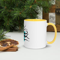 Octopus Octopws Mug with Colour Inside Welsh