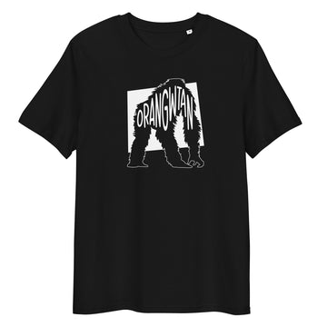 Orangutan Orangwtan Unisex Organic Cotton T-shirt Black Welsh