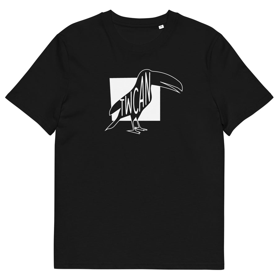Toucan Twcan Unisex Organic Cotton T-shirt Black White Welsh