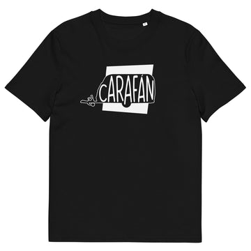Caravan Carafán Unisex Organic Cotton T-shirt Black White welsh