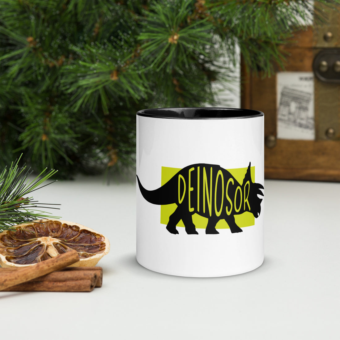 Dinosaur Deinosor Mug with Colour Inside