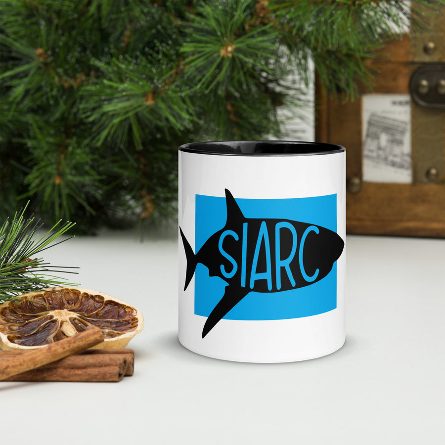 Shark Siarc Mug with Colour Inside Welsh