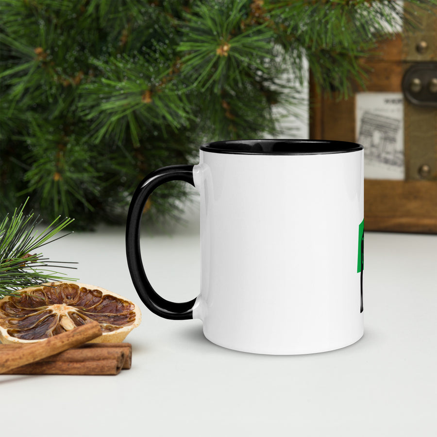 Giraffe Jiráff White Mug with Colour Inside