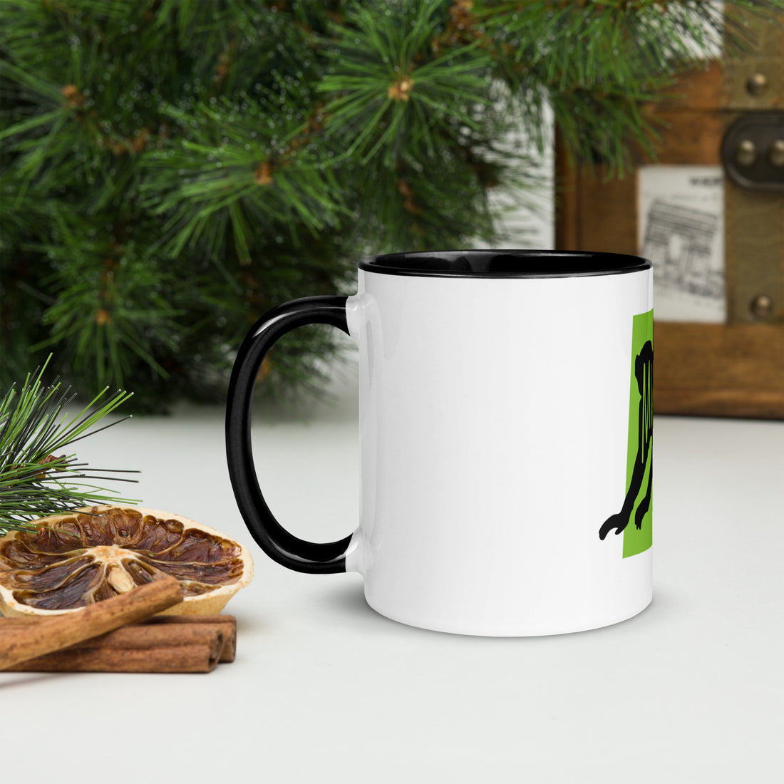 Monkey Mwnci Mug with Colour Inside