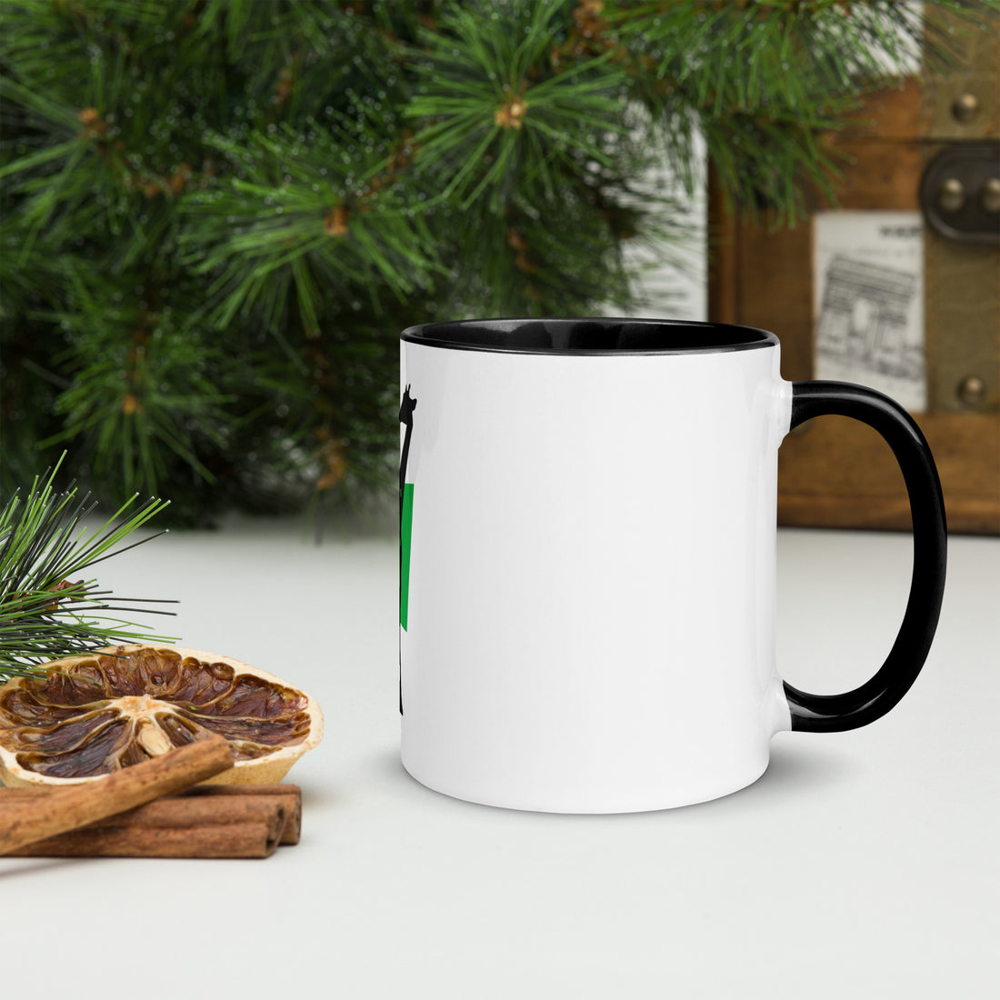Giraffe Jiráff White Mug with Colour Inside