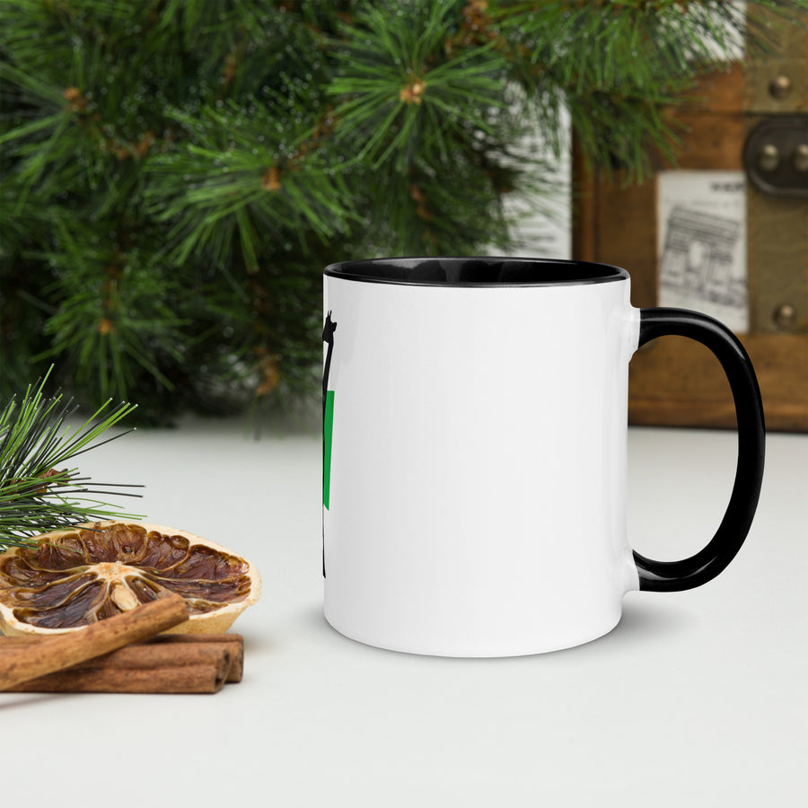 Giraffe Jiráff White Mug with Colour Inside