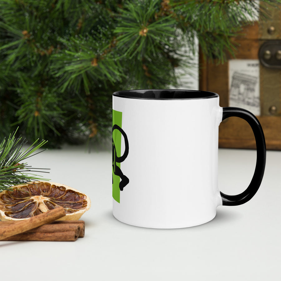 Monkey Mwnci Mug with Colour Inside