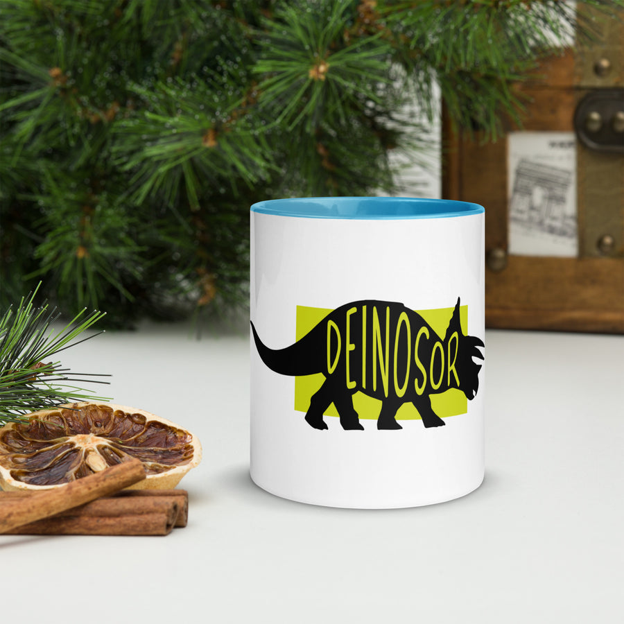 Dinosaur Deinosor Mug with Colour Inside