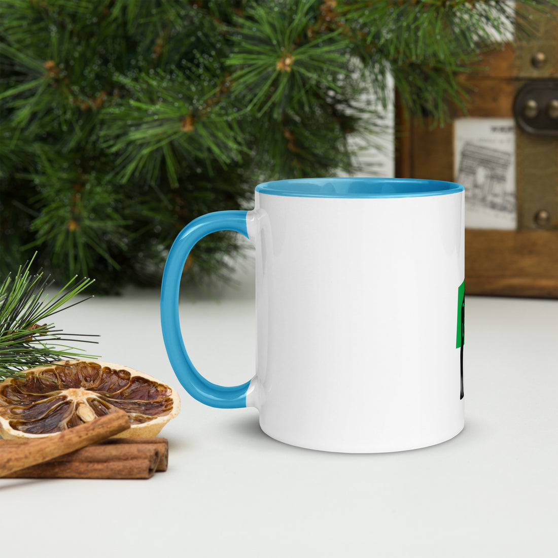 Giraffe Jiráff White Mug with Colour Inside