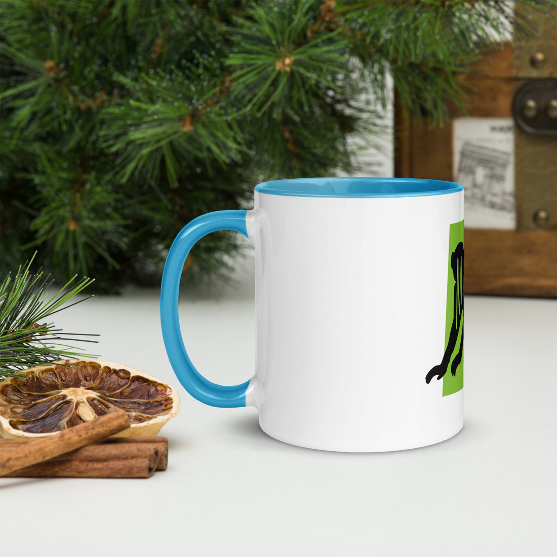 Monkey Mwnci Mug with Colour Inside