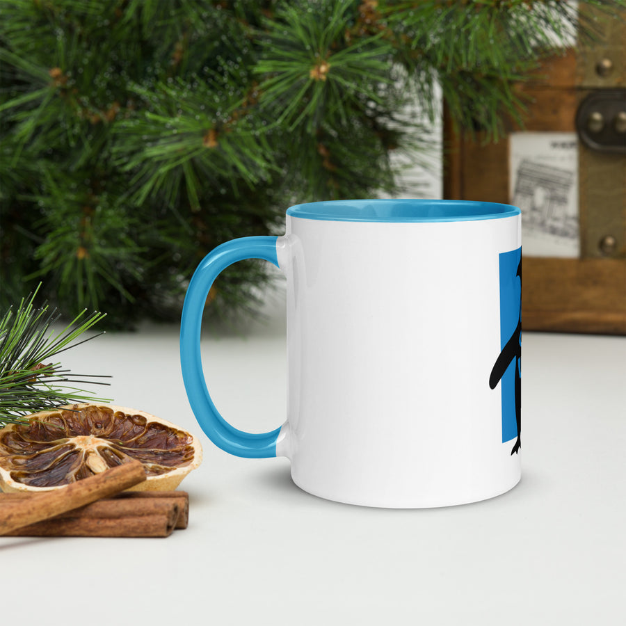 Penguin Pengwin Mug with Colour Inside Welsh