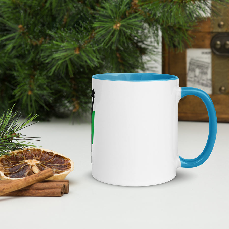 Giraffe Jiráff White Mug with Colour Inside