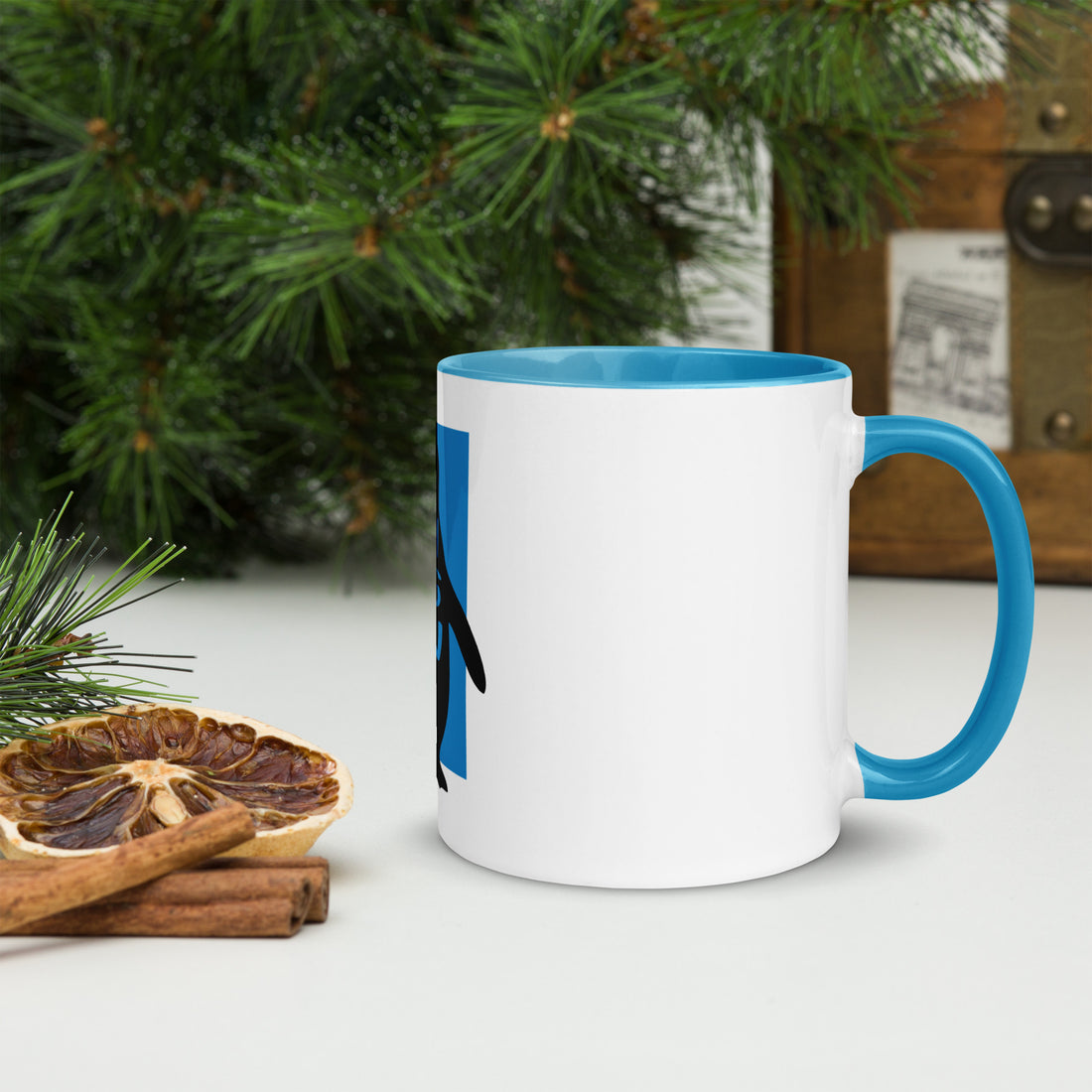 Penguin Pengwin Mug with Colour Inside Welsh