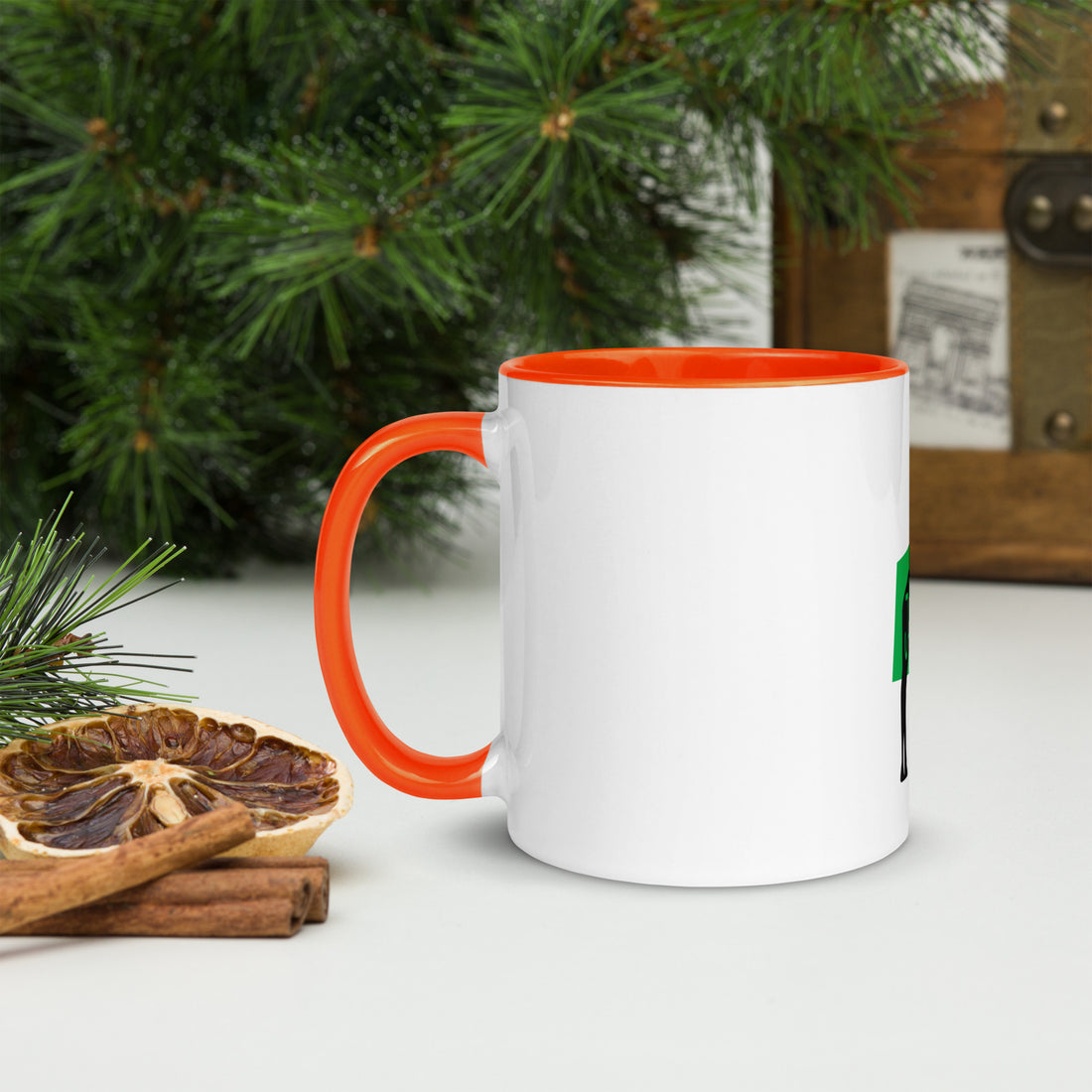 Giraffe Jiráff White Mug with Colour Inside