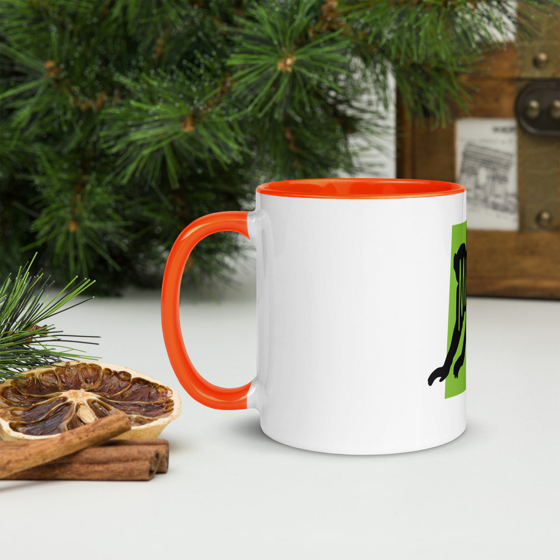 Monkey Mwnci Mug with Colour Inside