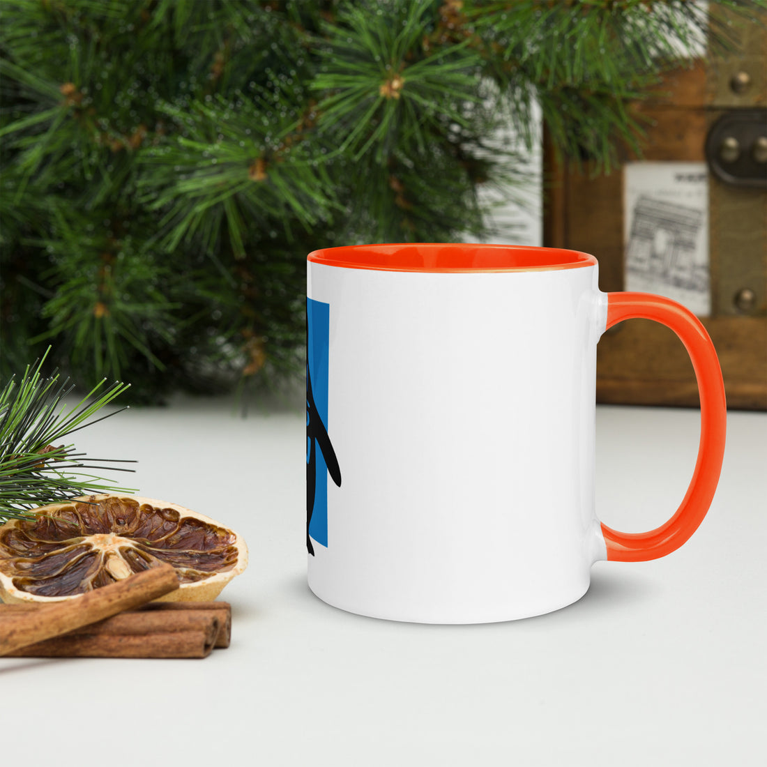 Penguin Pengwin Mug with Colour Inside Welsh